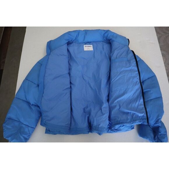 Old Navy Women Sz S Venetian Blue Water-Resistant Frost-Free Short Puffer Jacket - Picture 9 of 11